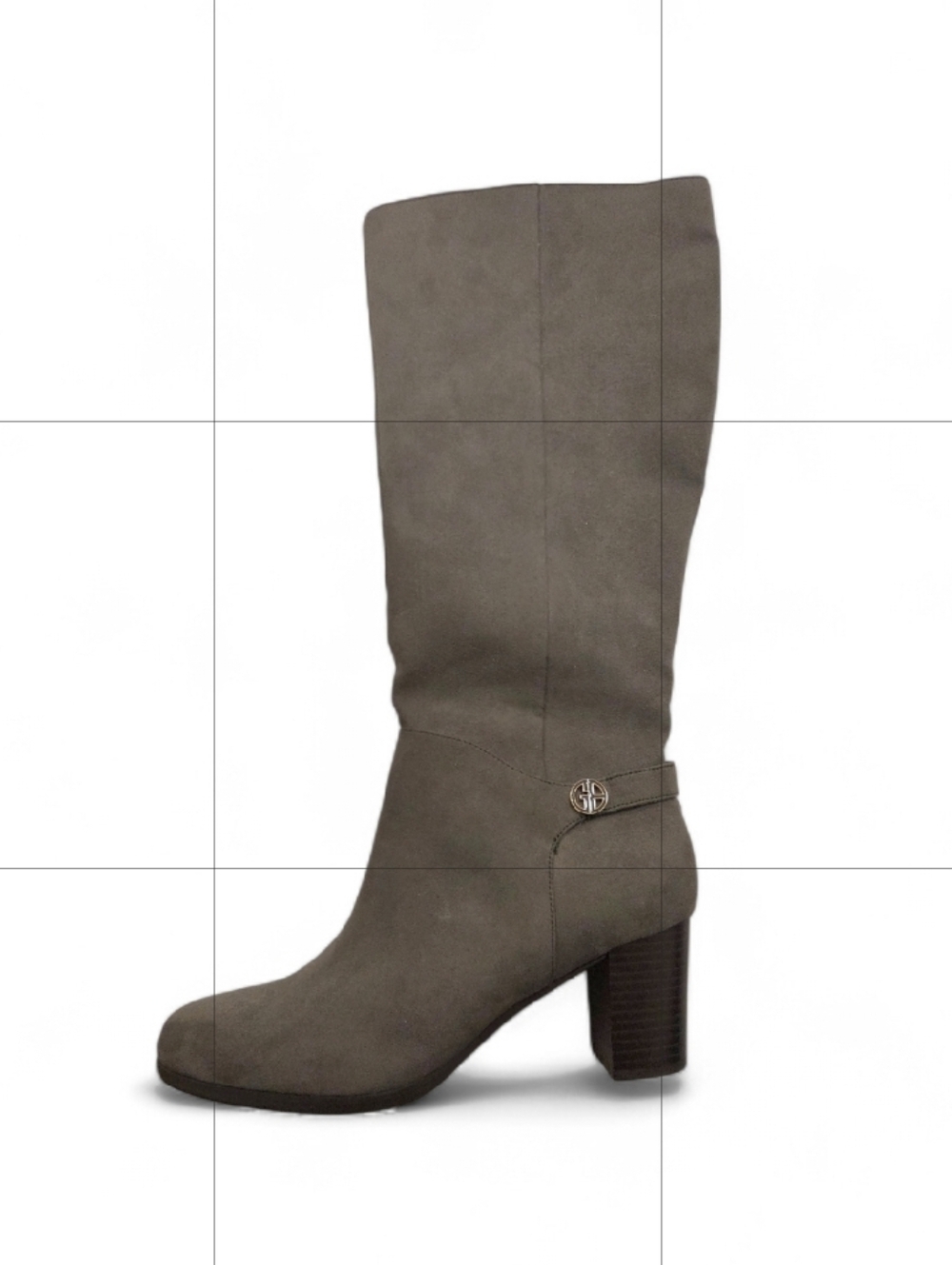 Giani Bernini Adonnys Memory-Foam Dress Knee-High Gray Boots US 10 M Wide Calf - Picture 2 of 6